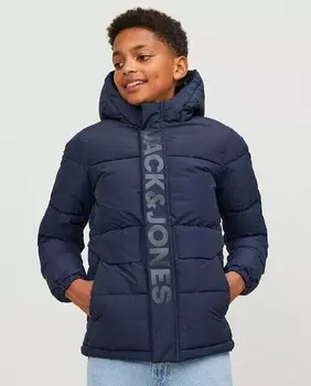 Пуховик для мальчика Jack & Jones, темно-синий