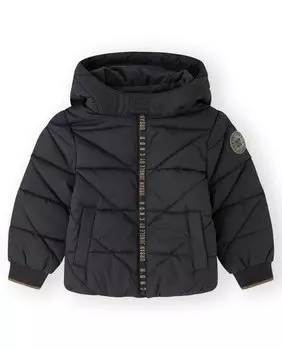 Пуховик для мальчика на молнии и капюшоне Canada House, черный