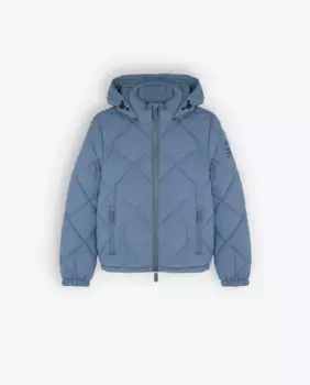 Пуховик для мальчика с капюшоном и застежкой-молнией Scalpers, синий
