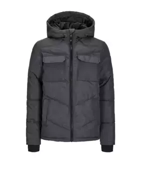Пуховик для мальчика с капюшоном Jack & Jones, темно-синий
