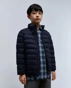 Пуховик для мальчика стеганый на молнии Scalpers, темно-синий