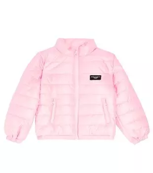 Пуховик Dolce&Gabbana Kids, розовый