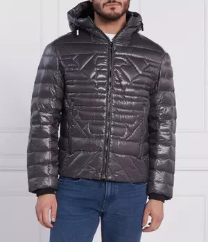 Пуховик Emporio Armani Regular Fit, серый