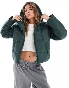 Пуховик Essential crop зеленого цвета Nike