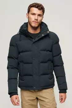 Пуховик Everest с капюшоном Superdry, синий