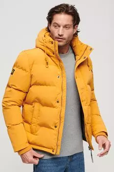 Пуховик Everest с капюшоном Superdry, желтый