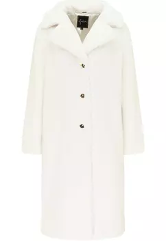 Пуховик faina Faux Fur Mantel, белый