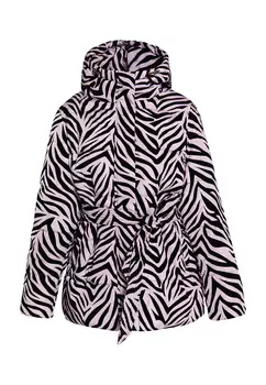 Пуховик faina Steppjacke Mit Zebra Print, цвет Mauve Zebra