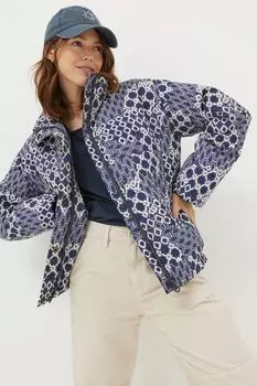 Пуховик Fatface в стиле пэчворк Fat Face, синий