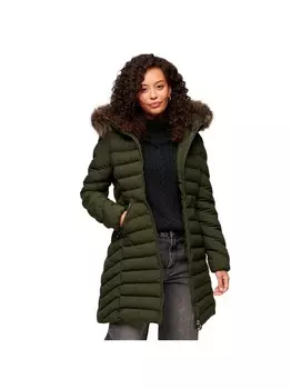 Пуховик фуджи Superdry, зеленый