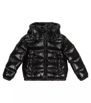 Пуховик Fustet с капюшоном Moncler Enfant, белый