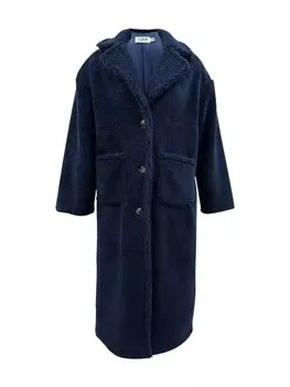 Пуховик GINI LONDON Gini Longline Teddy, темно-синий