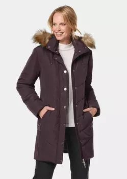 Пуховик GOLDNER Longjacke mit Kapuze, бордо