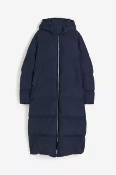 Пуховик H&M Waterproof, темно-синий