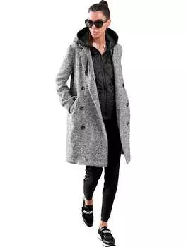 Пуховик Heine, черный/белый