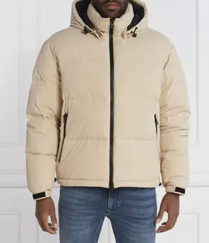 Пуховик Hugo Bironto с черной молнией, желтый