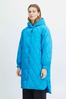 Пуховик ICHI Steppmantel IHHANSA JA 20116646, синий