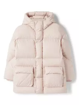 Пуховик Il Gufo с нашивкой-логотипом, розовый