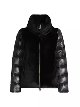 Пуховик из искусственного меха Herno, цвет nero