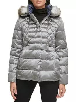 Пуховик из искусственного меха Kenneth Cole, цвет Gunmetal