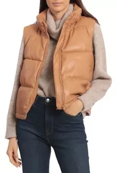 Пуховик из искусственной кожи Avec Les Filles Biscotti