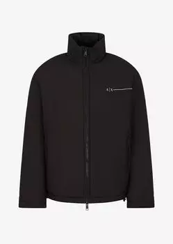 Пуховик из переработанной технической ткани Armani Exchange, черный