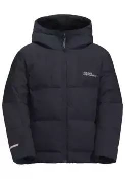 Пуховик Jack Wolfskin "ACTAMIC DOWN JACKET K", с капюшоном, синий