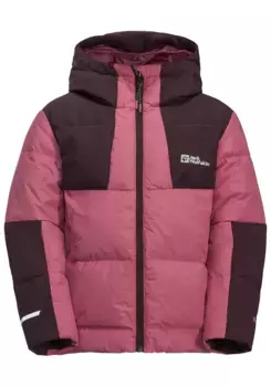 Пуховик Jack Wolfskin "ACTAMIC DOWN JACKET K", с капюшоном, розовый