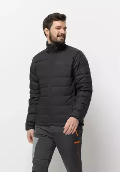 Пуховик Jack Wolfskin "ATHER DOWN JKT M", с капюшоном, черный