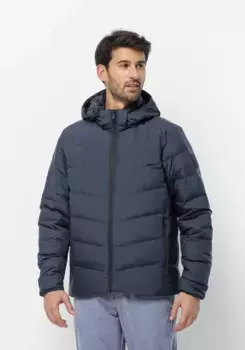 Пуховик Jack Wolfskin "COLONIUS JKT M", с капюшоном, синий