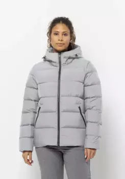 Пуховик Jack Wolfskin "FROZEN PALACE JACKET W", с капюшоном, цвет Moonwalk