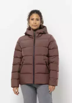 Пуховик Jack Wolfskin "FROZEN PALACE JACKET W", с капюшоном, цвет Wild-Ginger