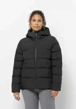 Пуховик Jack Wolfskin "FROZEN PALACE JACKET W", с капюшоном, черный