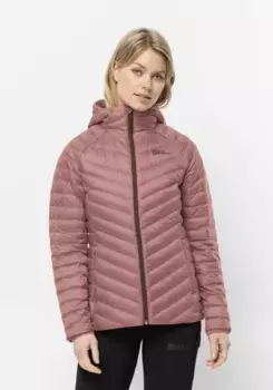 Пуховик Jack Wolfskin "PASSAMANI DOWN HOODY W", с капюшоном, цвет Blush-Powder