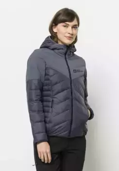 Пуховик Jack Wolfskin "TUNDRA DOWN HOODY W", с капюшоном, цвет Graphit