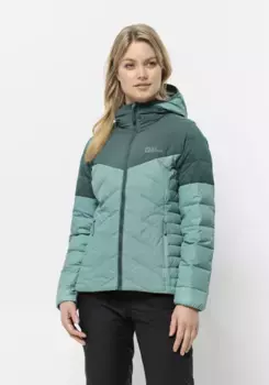 Пуховик Jack Wolfskin "TUNDRA DOWN HOODY W", с капюшоном, цвет Sea-Foam