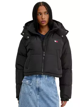 Пуховик jeans giubbotto a bomber in piuma Tommy, черный