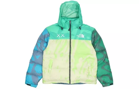 Пуховик Kaws X KAWS Joint Collection унисекс зеленый The North Face, зеленый