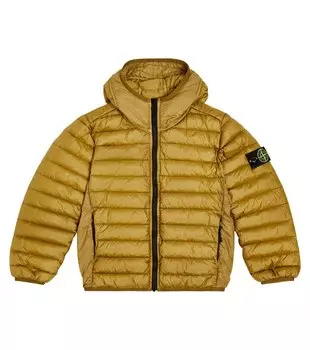 Пуховик «компас» Stone Island Junior, желтый