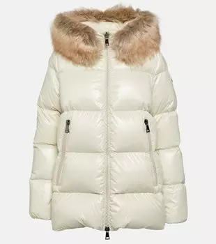 Пуховик Laiche с капюшоном MONCLER, белый