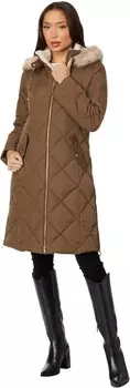 Пуховик LAUREN Ralph Lauren Diamond Puffer Detachable Hoodie, цвет Botanic Green