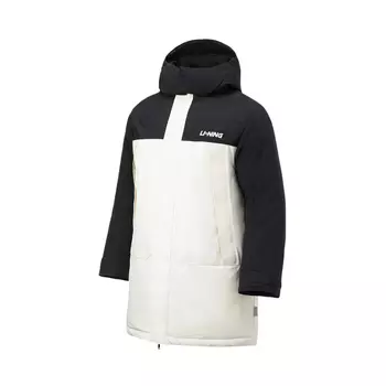 Пуховик LiNing Hot Pot Down Collection Fitness Collection унисекс, ванильный, белый/черный