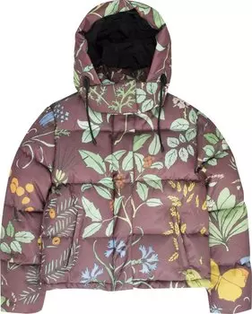 Пуховик Loewe Herbarium Hooded Puffer 'Multicolor', разноцветный