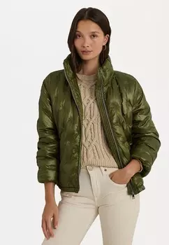 Пуховик LOGO QUILTED FUNNELNECK DOWN Ralph Lauren, оливковый