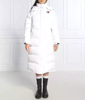 Пуховик Longline fit Tommy Jeans, белый