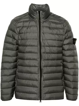 Пуховик Loom Woven Chambers Stone Island, зеленый