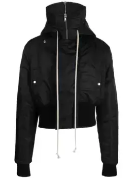 Пуховик Luxor Alice с капюшоном и кулиской Rick Owens, черный