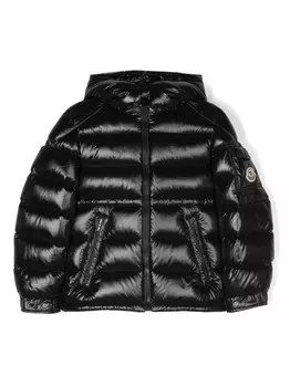 Пуховик Maire с логотипом Moncler Enfant, черный
