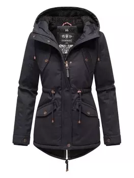 Пуховик Marikoo Manolya, цвет blue with black fur