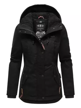Пуховик Marikoo Winterjacke Bikoo, цвет Black with black fur